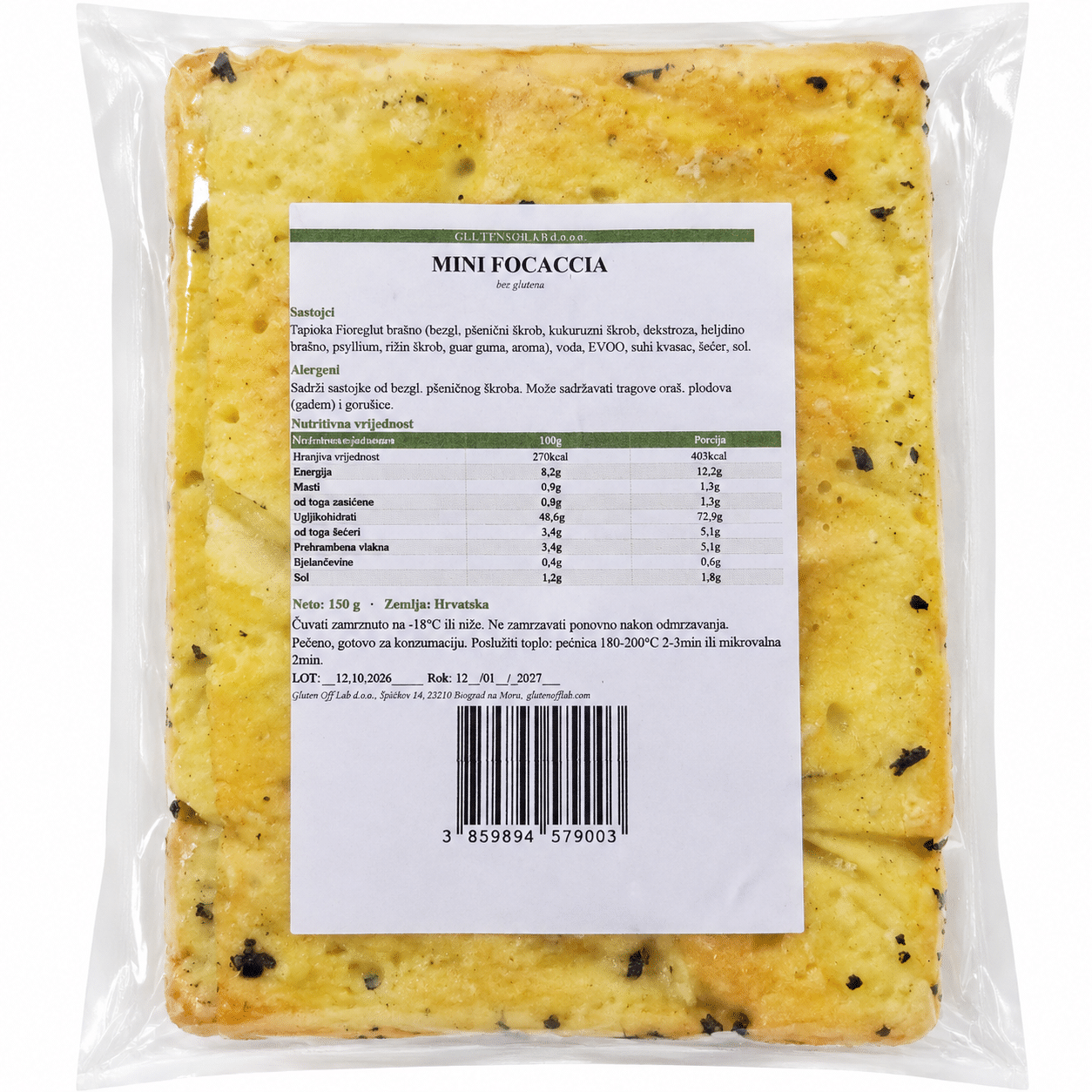 Mini focaccia 150g BG - Slika 2